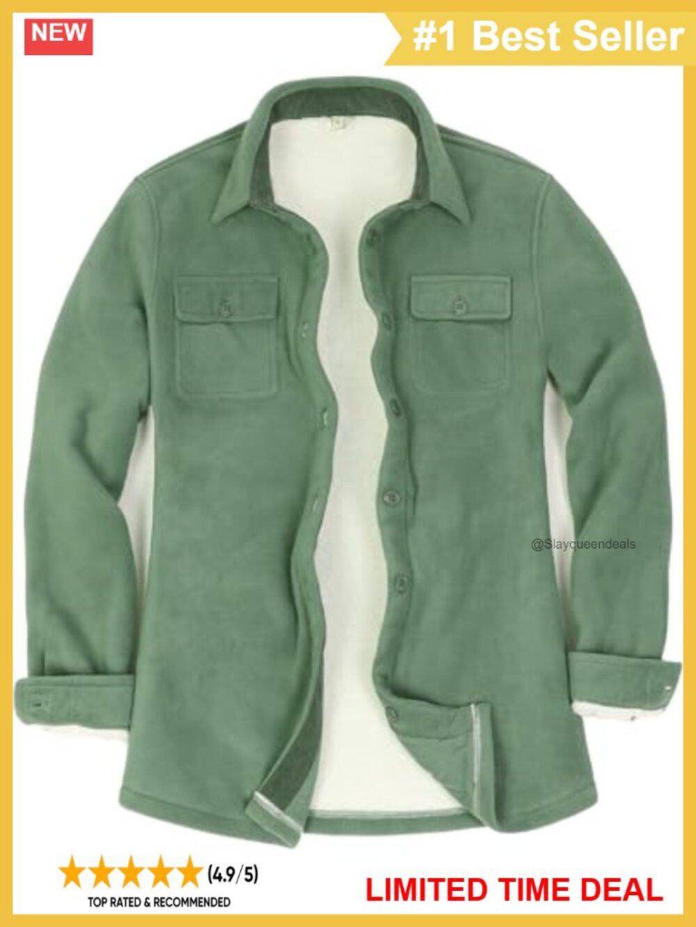 Women's Sherpa Fleece Lined Button Up Plaid Shacket with Pockets Warm